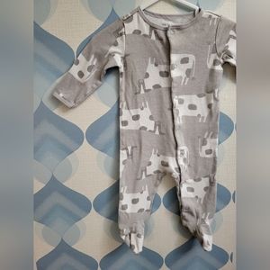 Carter's Neutral Cow Print Footed Sleeper